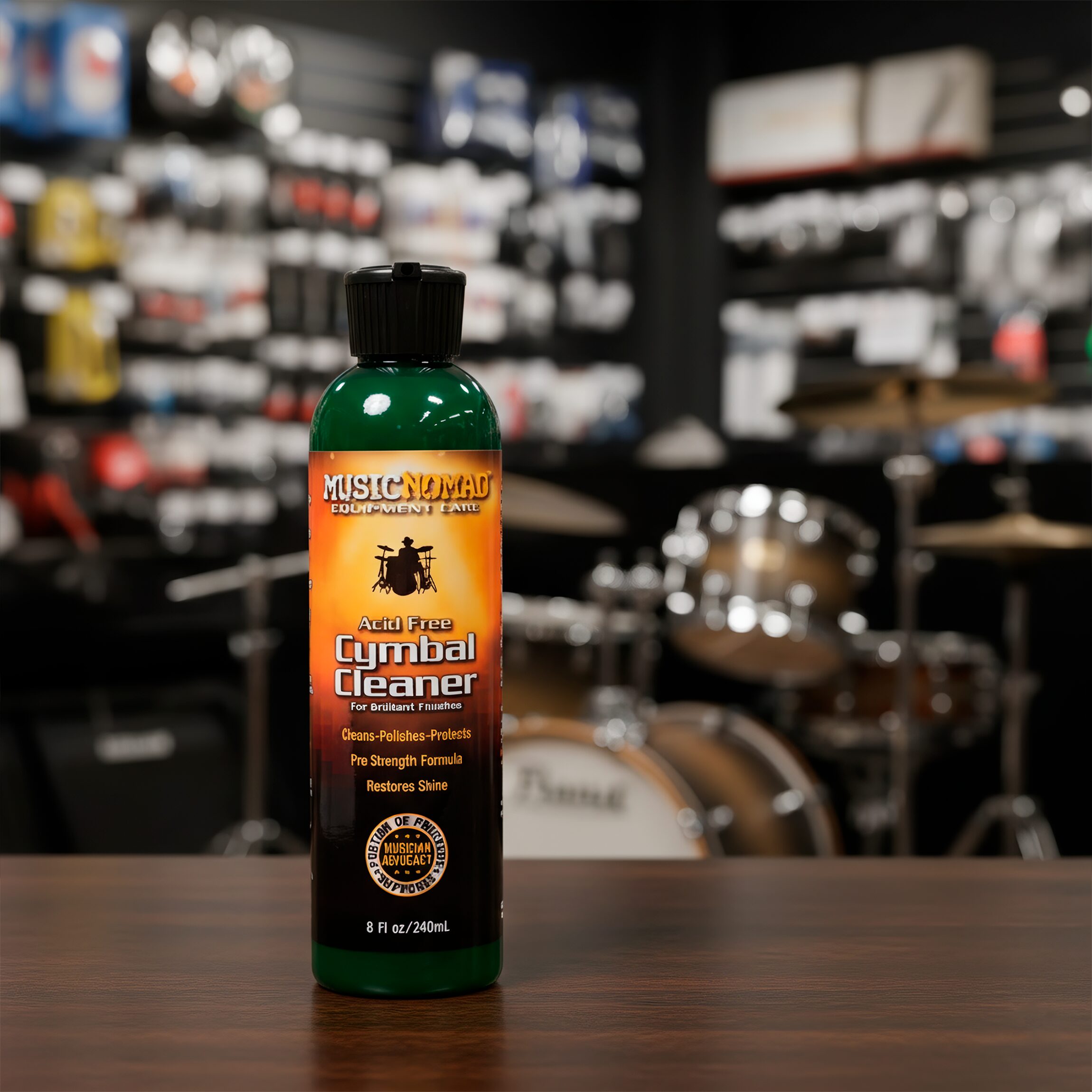 Limpiador Platillos Music Nomad Cymbal Cleaner MN111 limpia, pule y protege platillos, incluye franela de microfibra.