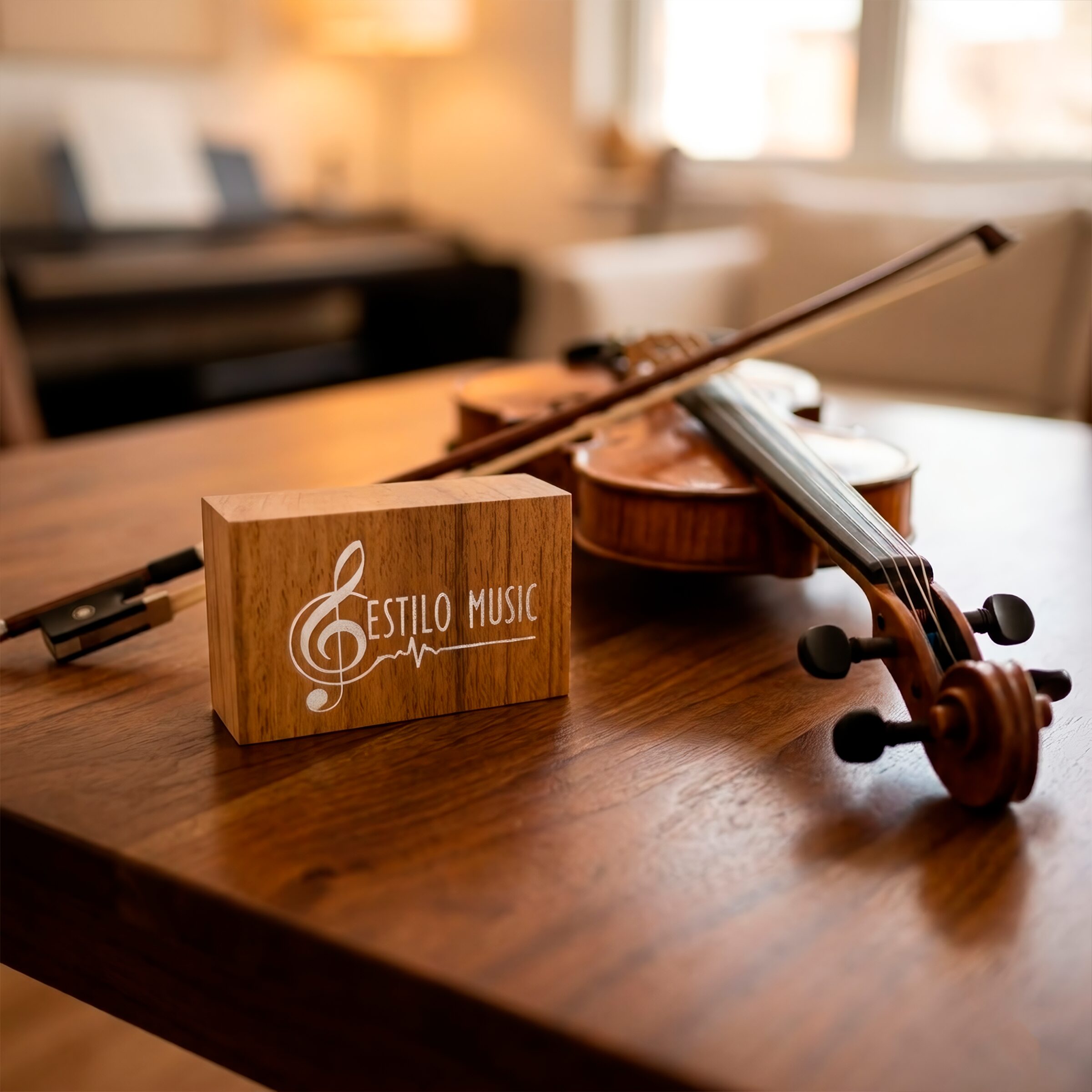 Brea Colofonia P/ Violin Rosin Resina marca Estilo Music con caja de madera premium resina natural para arco de violín viola y cello Brea Colofonia P/ Violin Rosin Resina natural con estuche de madera para arco de instrumentos de cuerda marca Estilo Music
