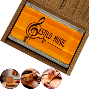 Brea Colofonia P/ Violin Rosin Resina marca Estilo Music con caja de madera premium resina natural para arco de violín viola y cello Brea Colofonia P/ Violin Rosin Resina natural con estuche de madera para arco de instrumentos de cuerda marca Estilo Music