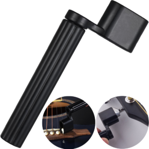 Bobinadora de Cuerdas P/ Guitarra multifuncional color negro con quita pines integrada para guitarra acústica y eléctrica