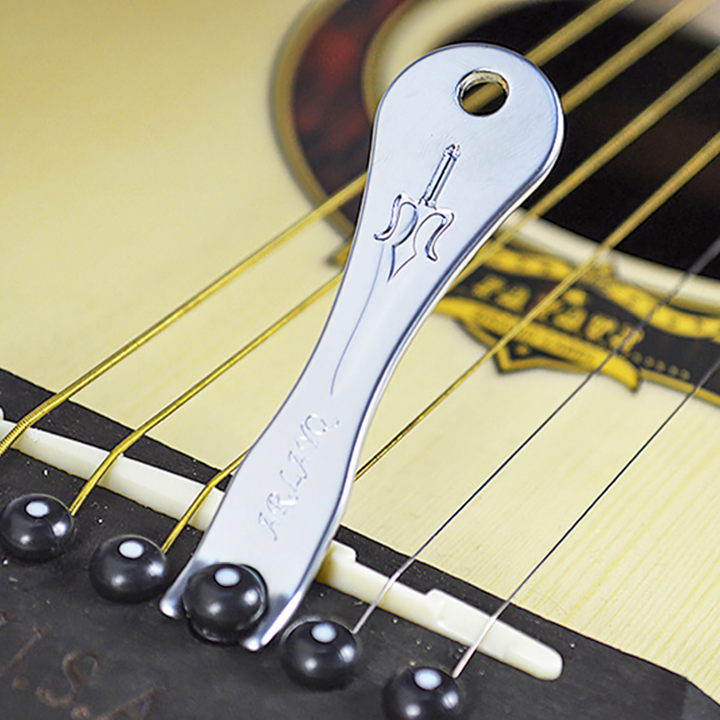 Quita Pines De Guitarra Puente de acero inoxidable para extraer clavijas de guitarra acústica sin dañar el instrumento