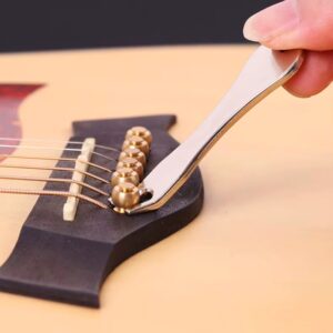 Quita Pines De Guitarra Puente de acero inoxidable para extraer clavijas de guitarra acústica sin dañar el instrumento