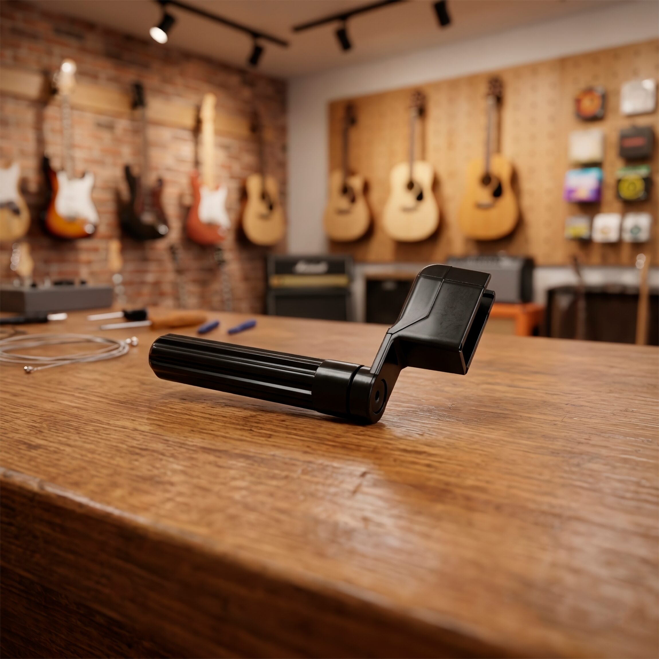 Bobinadora de Cuerdas Maxtone de plástico para guitarra acústica y eléctrica con función para enrollar y aflojar cuerdas - GW15 NEGRO