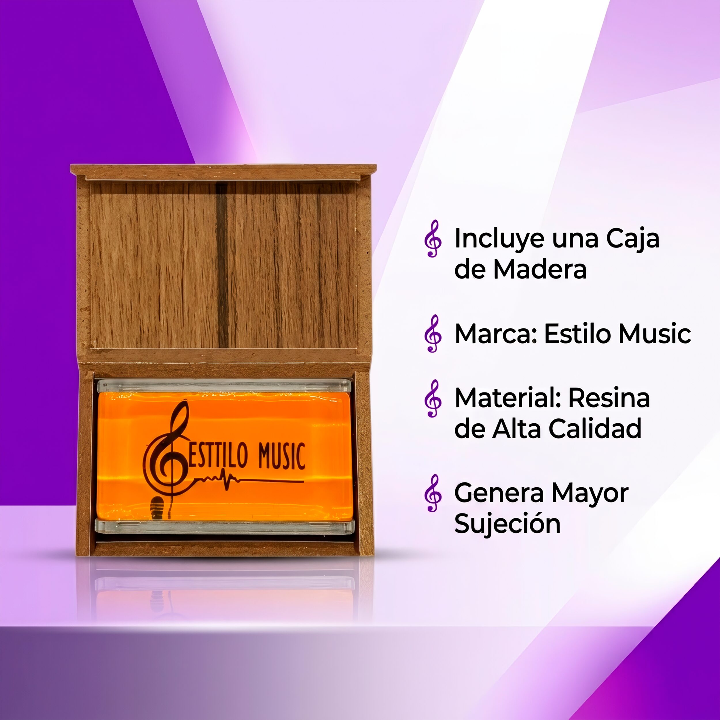Brea Colofonia P/ Violin Rosin Resina marca Estilo Music con caja de madera premium resina natural para arco de violín viola y cello Brea Colofonia P/ Violin Rosin Resina natural con estuche de madera para arco de instrumentos de cuerda marca Estilo Music