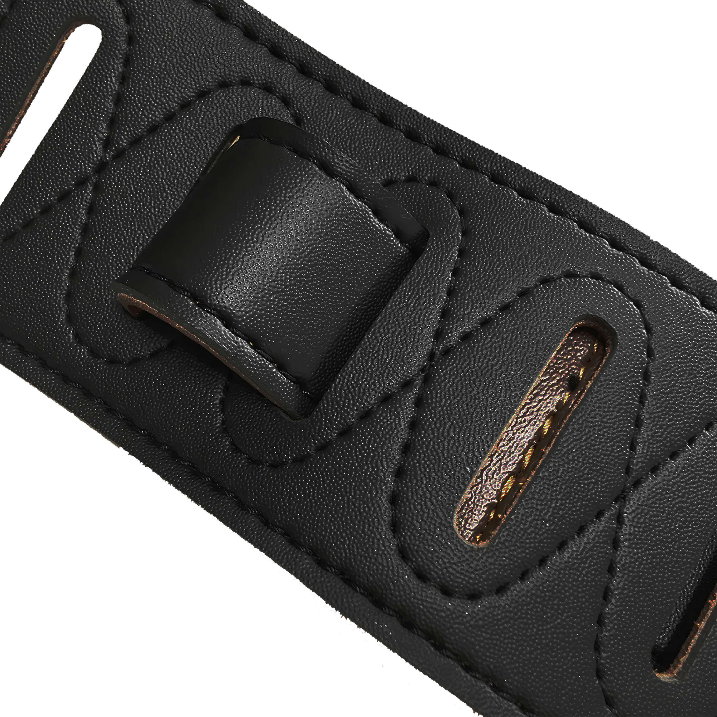 Correa De Cuero Guitarra Doble Cara color café y negro ajustable para guitarra acústica, eléctrica, bajo y ukulele con diseño de lujo