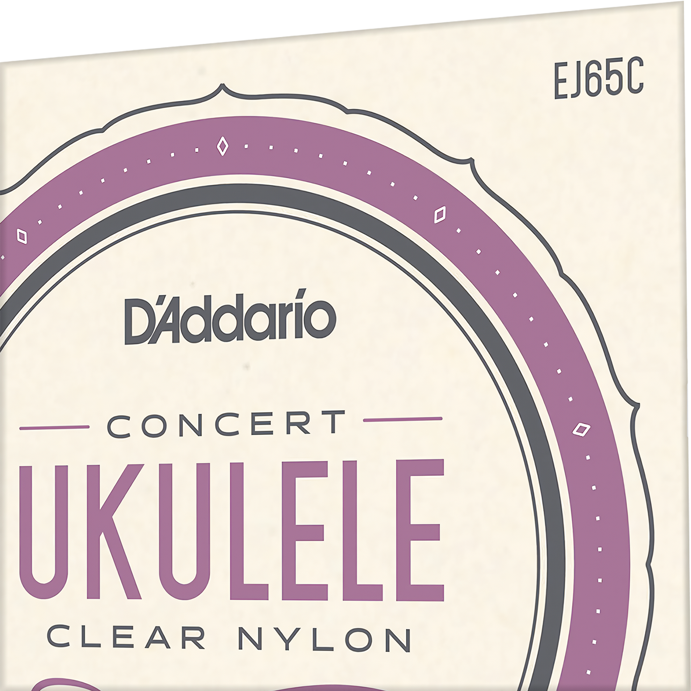 Cuerdas para Ukulele Daddario EJ65C Concert Clear Nylon con afinación estándar GCEA y sonido brillante de alta calidad.