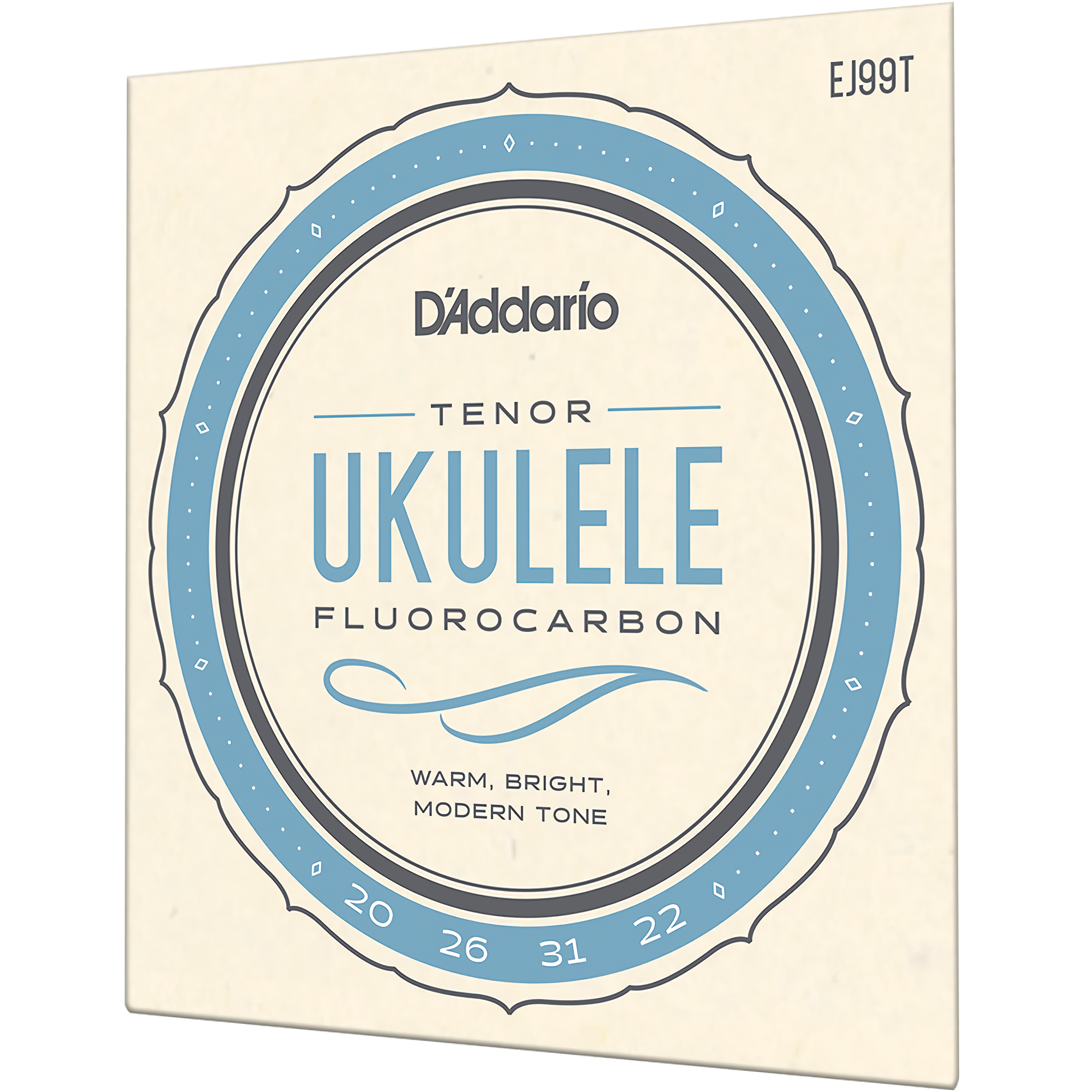 Cuerdas para Ukulele Daddario EJ87T de titanio para ukulele tenor con afinación estándar GCEA y sonido brillante de alta proyección.