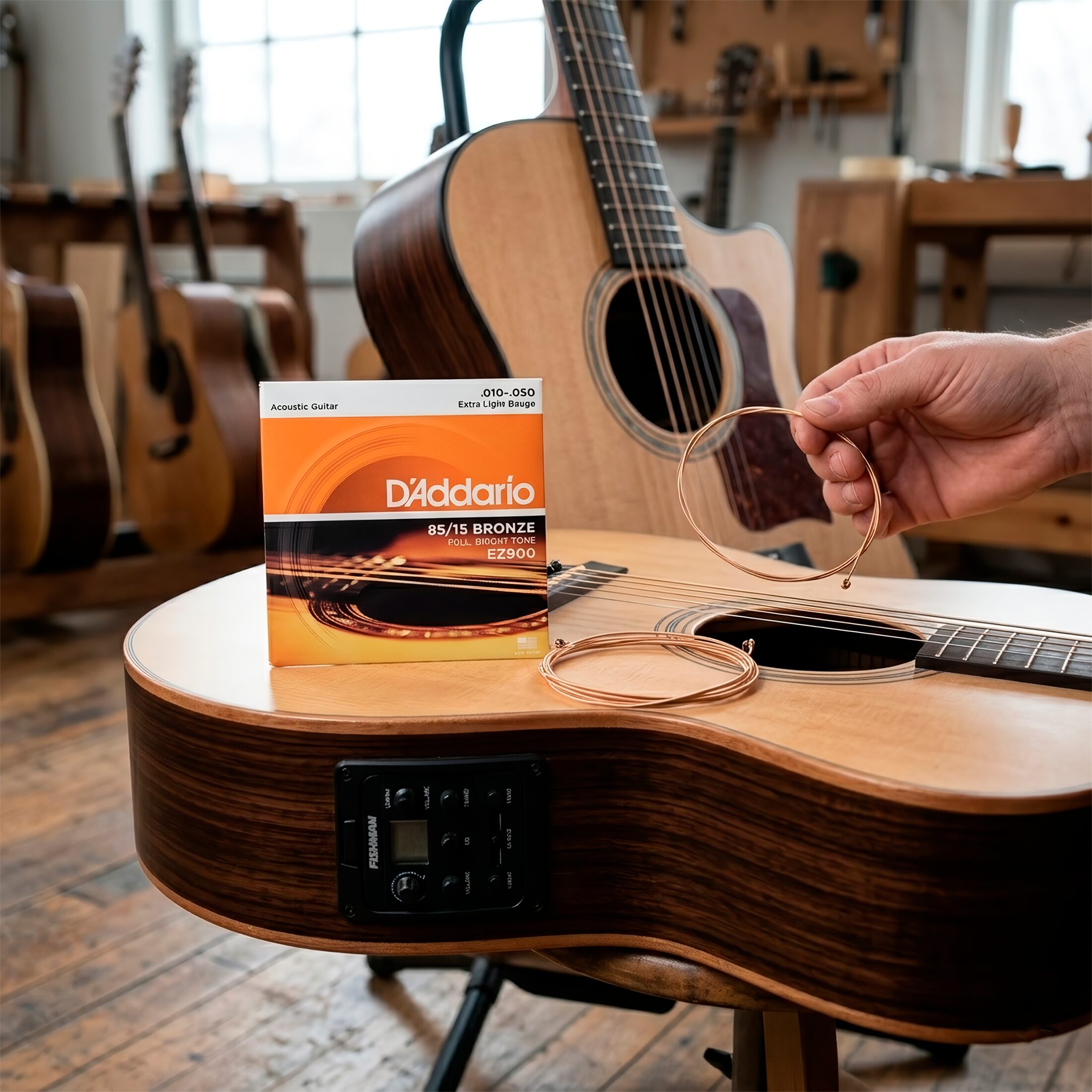 D’Addario EZ900 cuerdas acústicas 85/15 Bronze, calibre extra light .010-.050, tono balanceado y gran proyección daddario