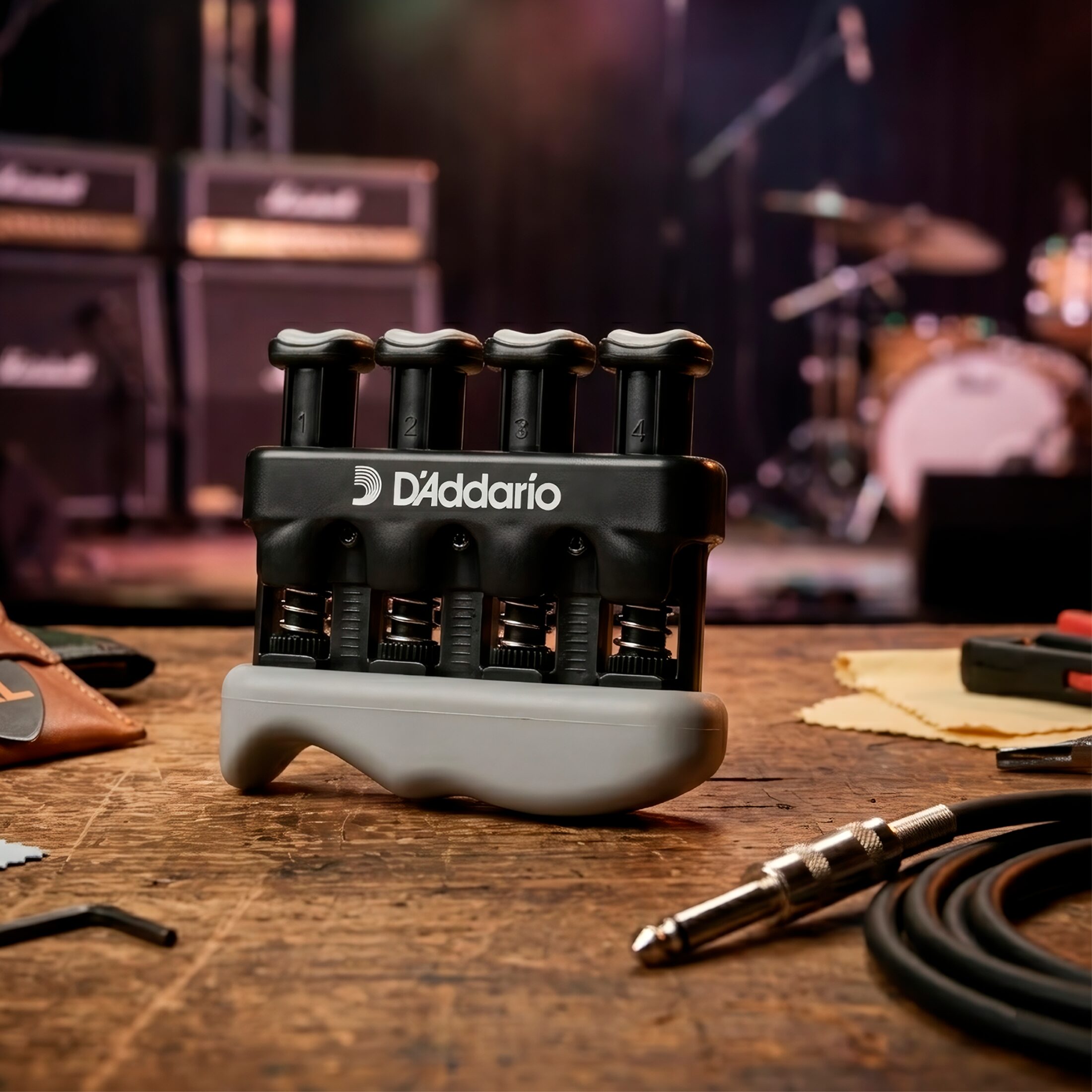 Ejercitador de mano D'Addario Varigrip PW-VG-01 – herramienta ergonómica con tensión variable para dedos, manos y antebrazos