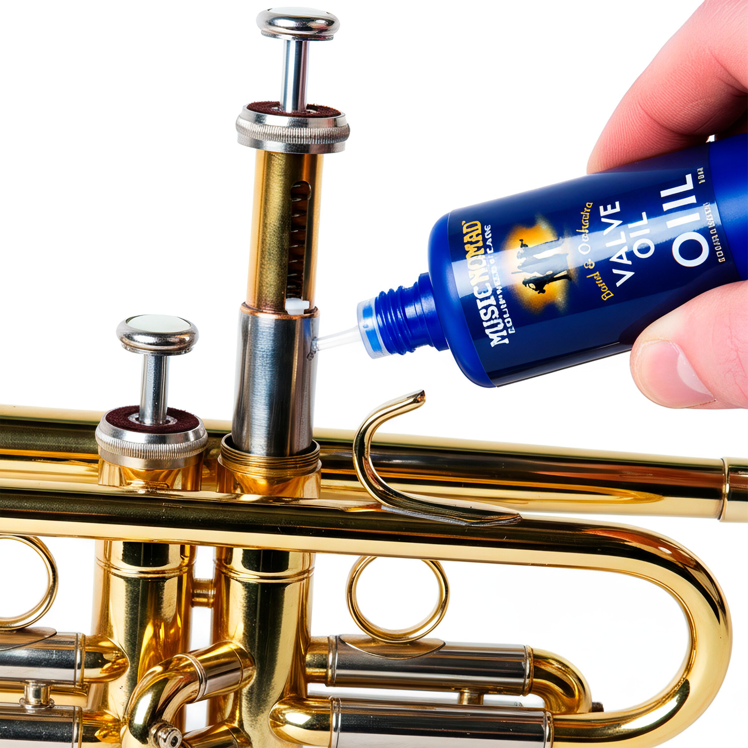 Aceite Lubrica Émbolos Music Nomad MN703 para válvulas de trompeta y metales con fórmula sintética de larga duración de 60 ml