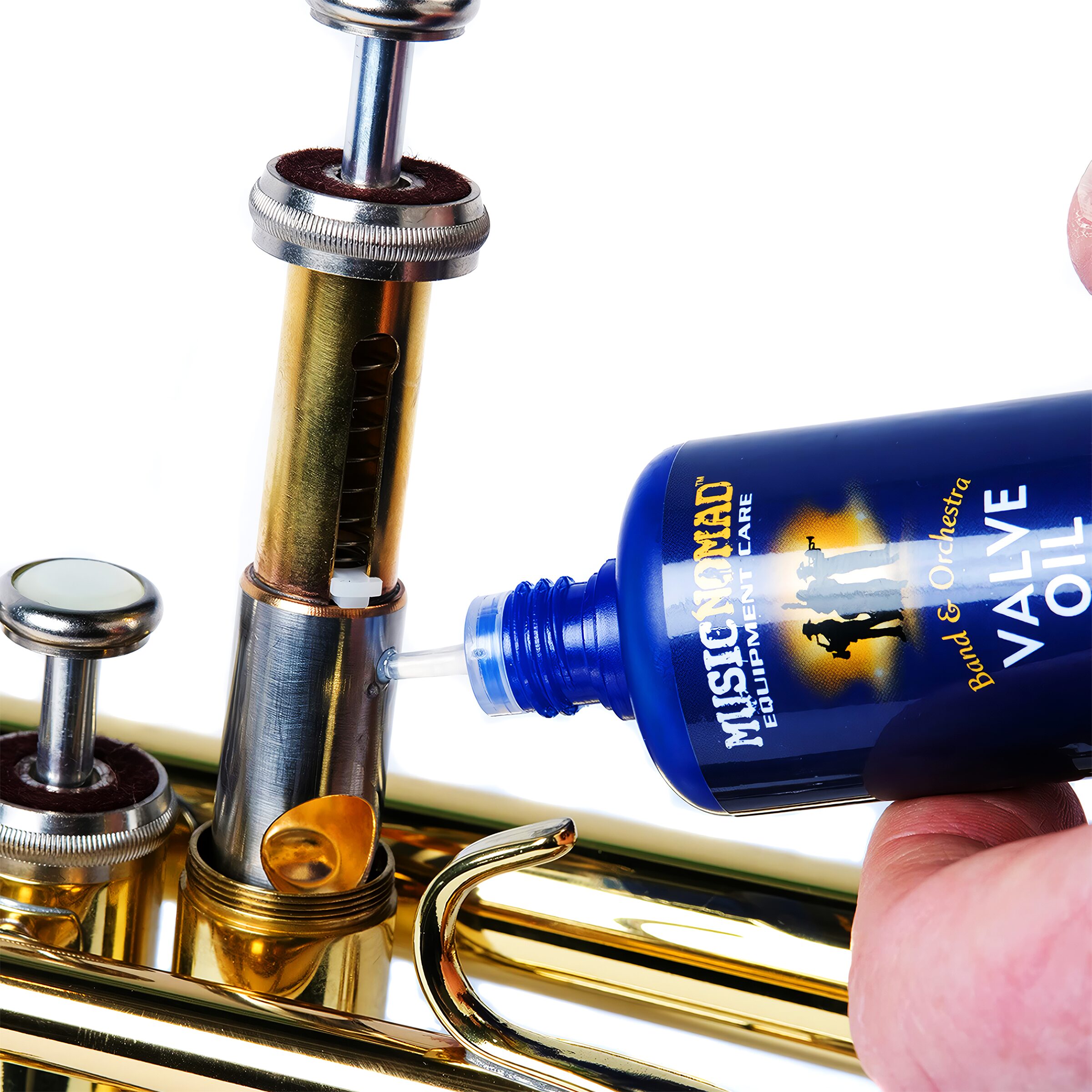 Aceite Lubrica Émbolos Music Nomad MN703 para válvulas de trompeta y metales con fórmula sintética de larga duración de 60 ml
