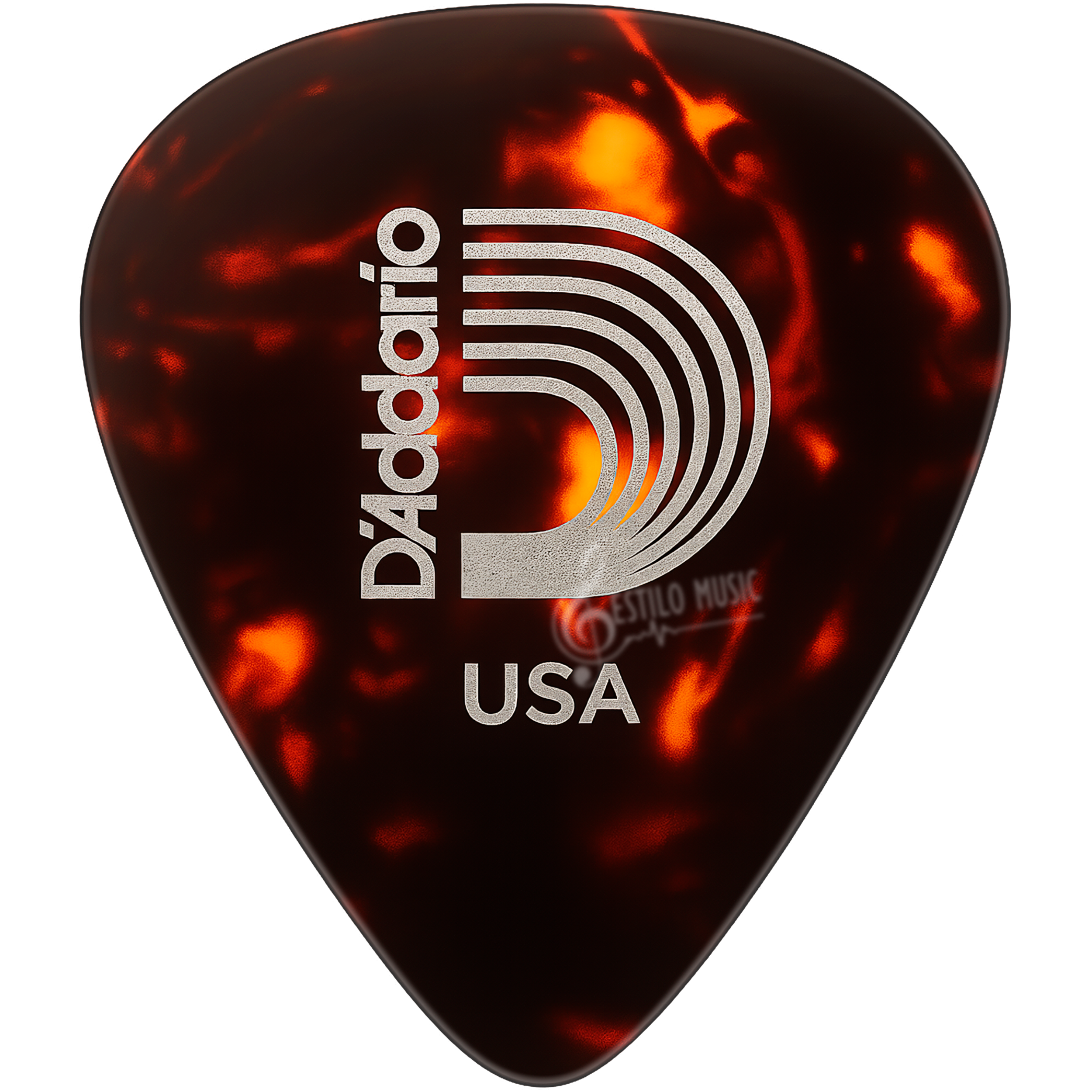 Paq De 10 Plumillas Daddario 0.70 mm de celuloide modelo 1CSH4-10 para guitarra acústica y eléctrica