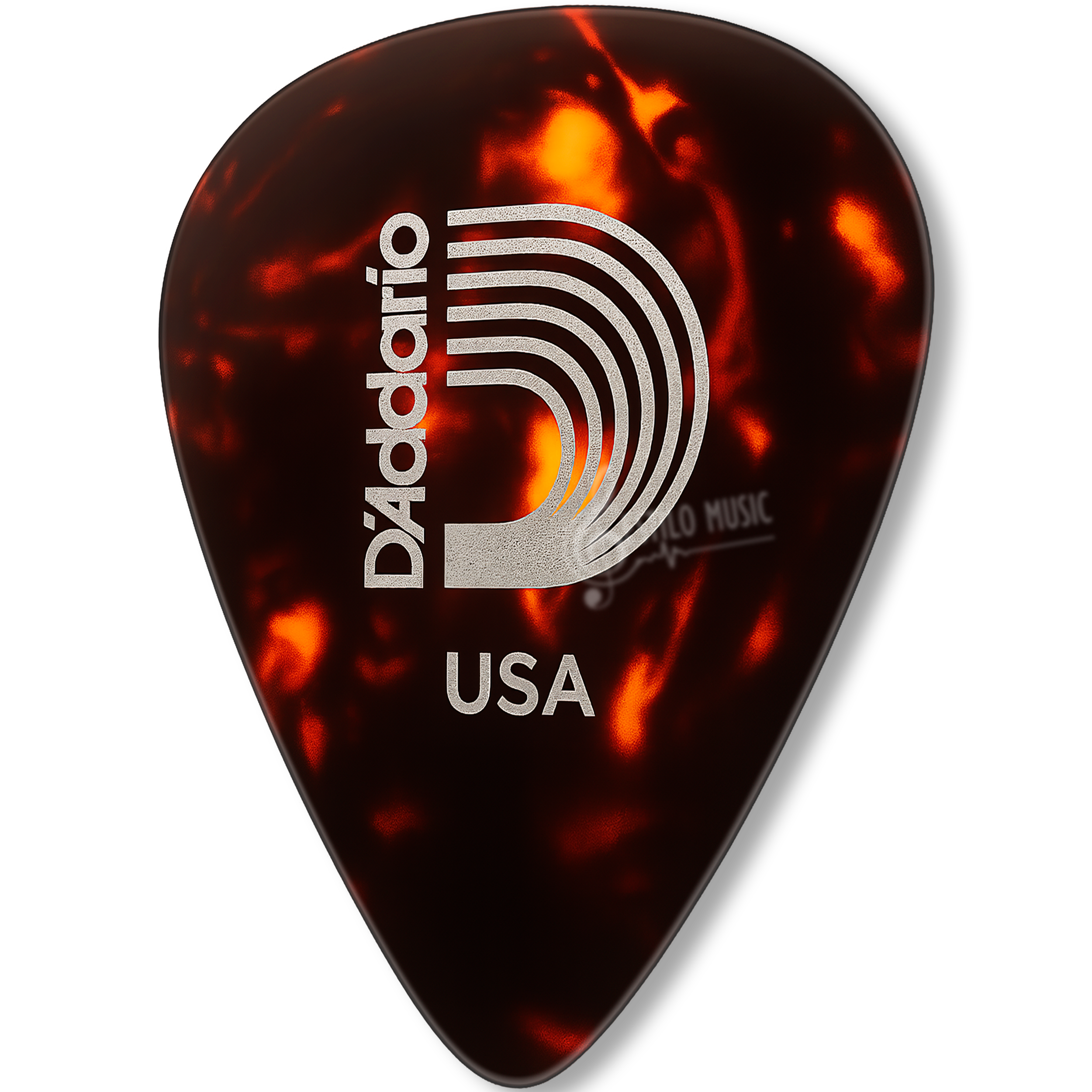Paq De 10 Plumillas Daddario 0.70 mm de celuloide modelo 1CSH4-10 para guitarra acústica y eléctrica