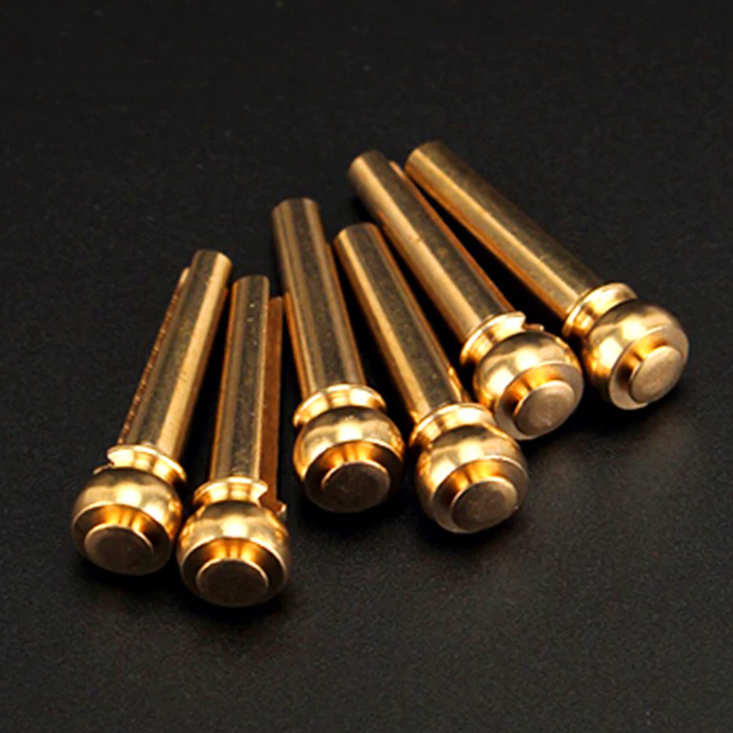 Pines Clavijas de Guitarra P/ Puente de latón dorado para guitarra acústica y docerola paquete con 6 piezas resistentes
