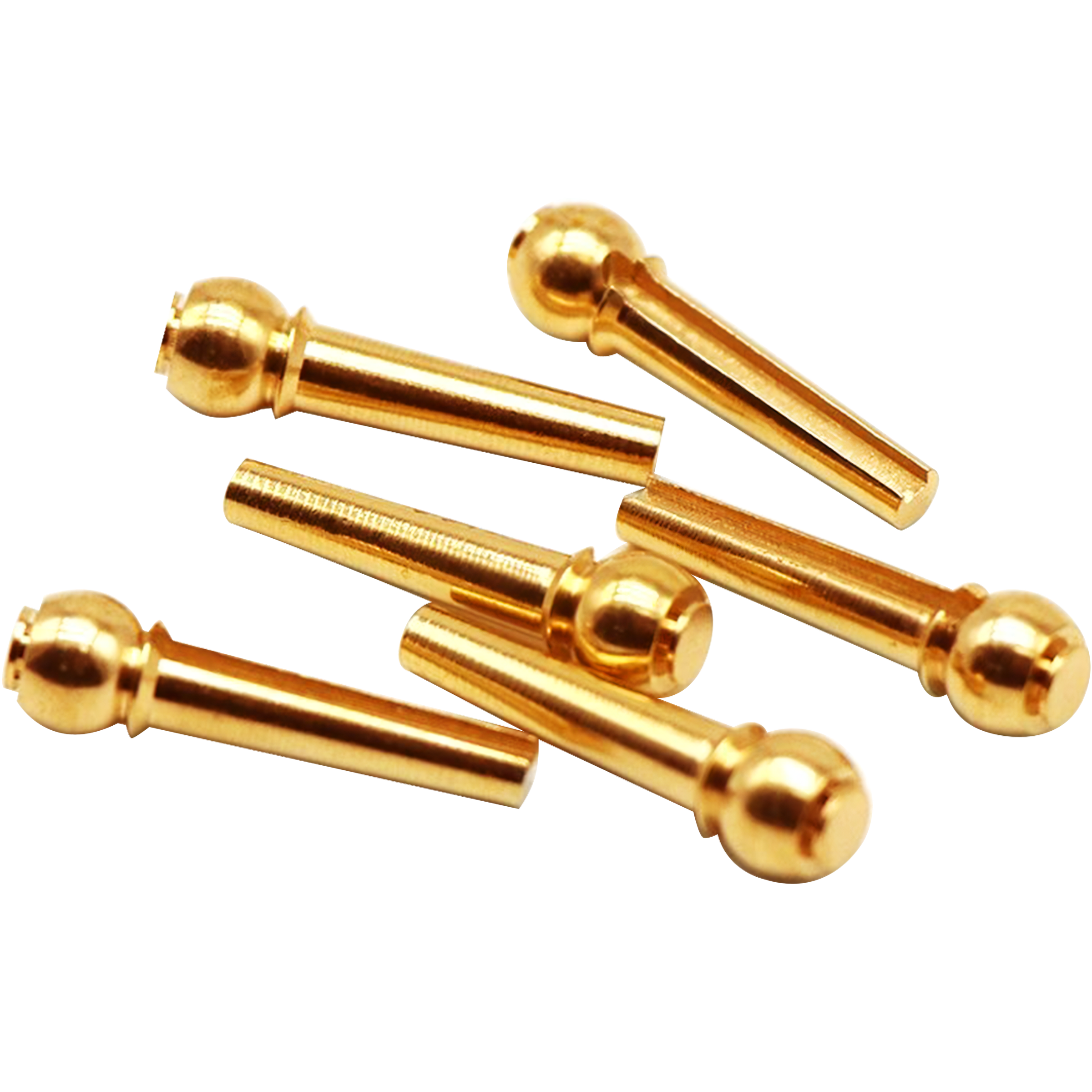 Pines Clavijas de Guitarra P/ Puente de latón dorado para guitarra acústica y docerola paquete con 6 piezas resistentes