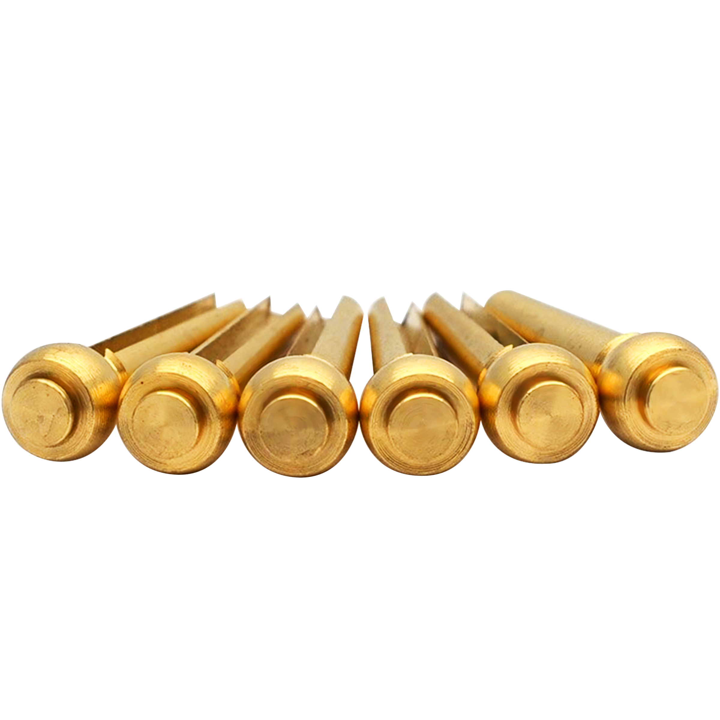 Pines Clavijas de Guitarra P/ Puente de latón dorado para guitarra acústica y docerola paquete con 6 piezas resistentes