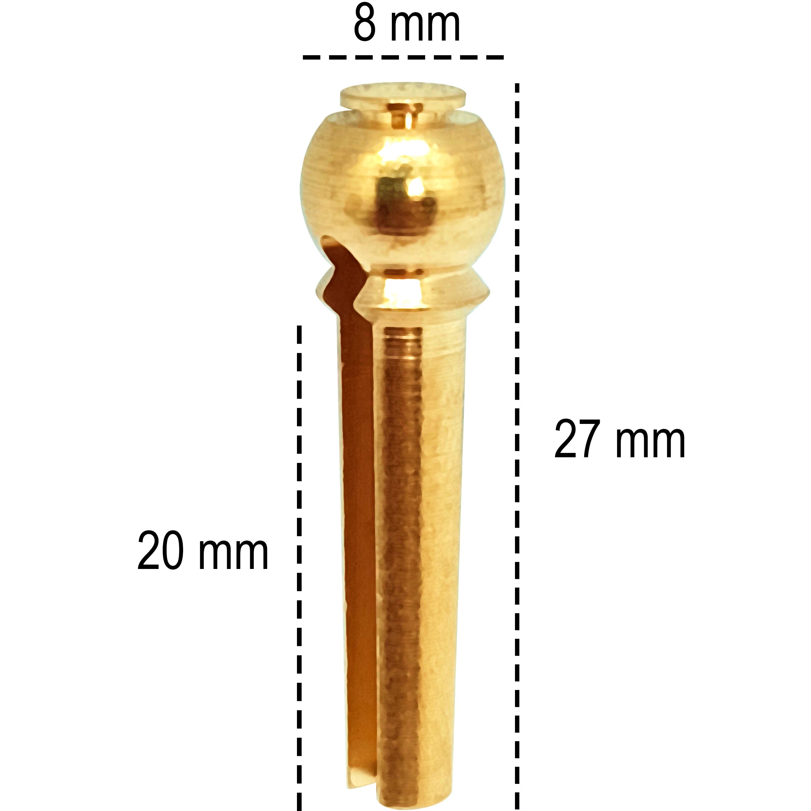 Pines Clavijas de Guitarra P/ Puente de latón dorado para guitarra acústica y docerola paquete con 6 piezas resistentes