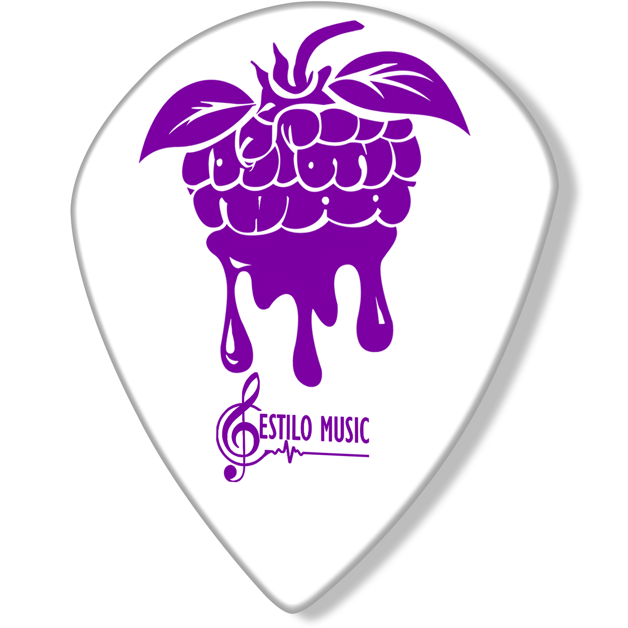 Paq De 10 Plumillas Jazz III 3 Derlin marca Estilo Music colección Cherry color blanco para guitarra y ejecuciones rápidas.