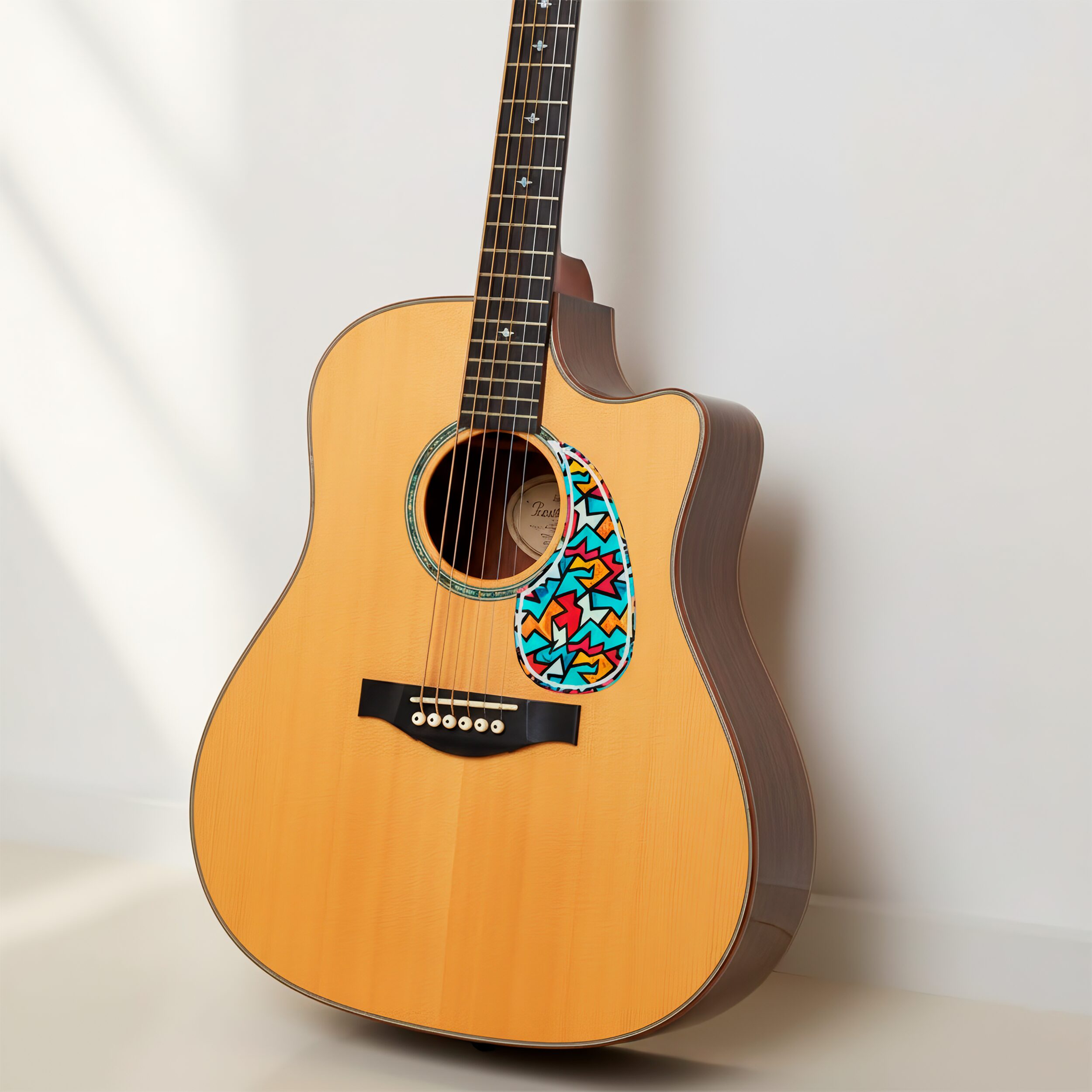 Protector de Guitarra Golpeador Pickguard EM autoadhesivo para guitarra acústica y clásica contra rayaduras y desgaste.