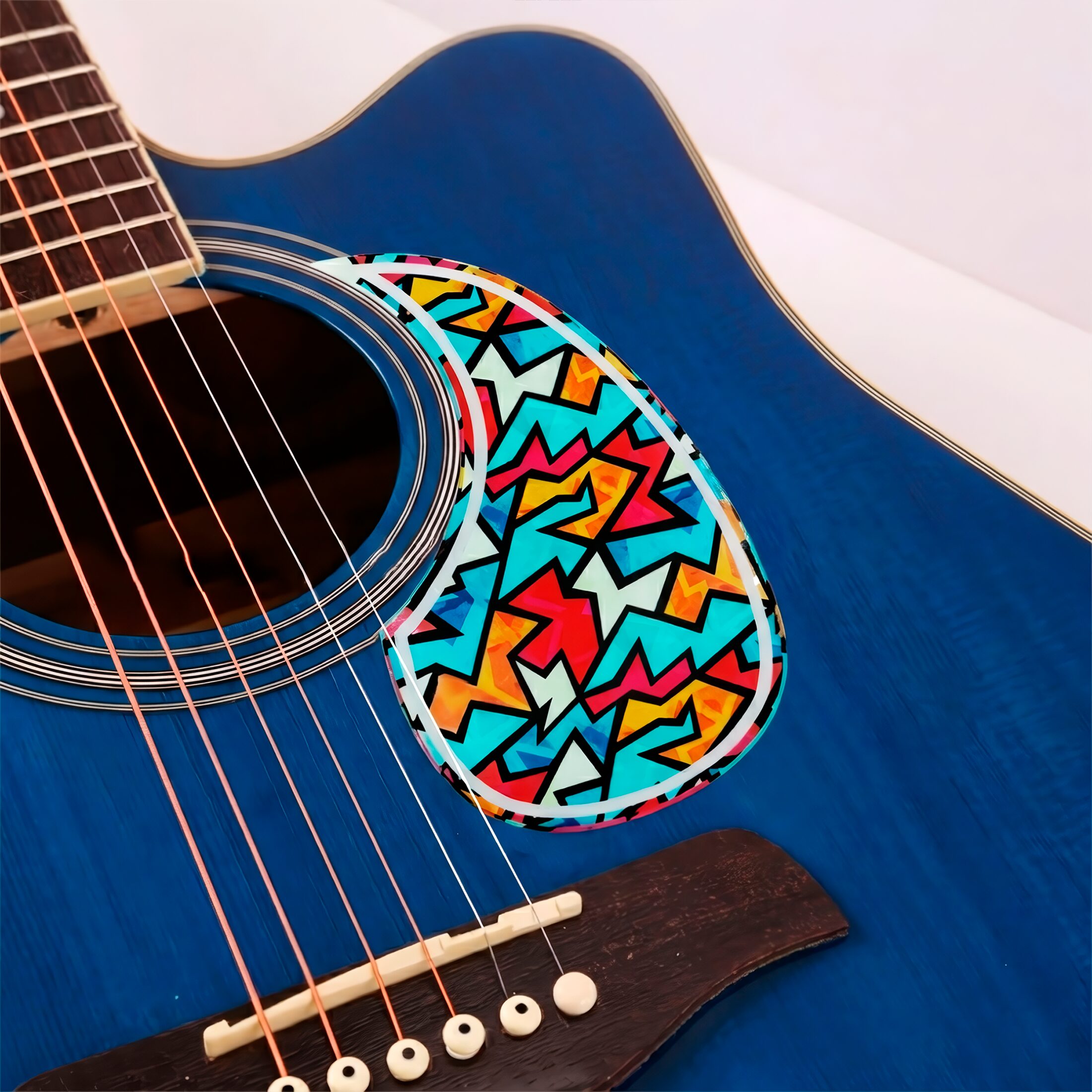 Protector de Guitarra Golpeador Pickguard EM autoadhesivo para guitarra acústica y clásica contra rayaduras y desgaste.