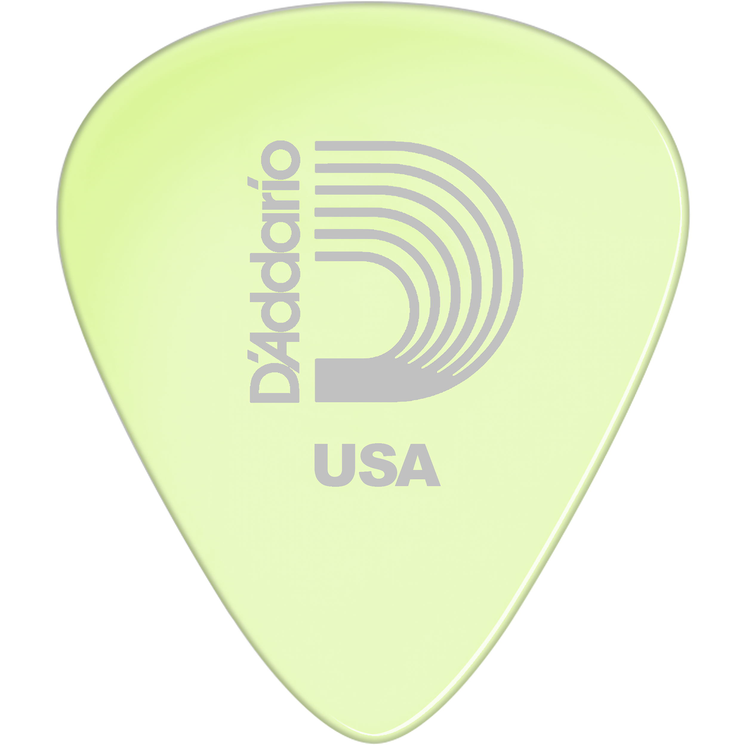 10 Plumillas Daddario Puas fluorescentes para guitarra modelo 1CCG4-10 que brillan en la oscuridad con material celuloide de 0.7 mm