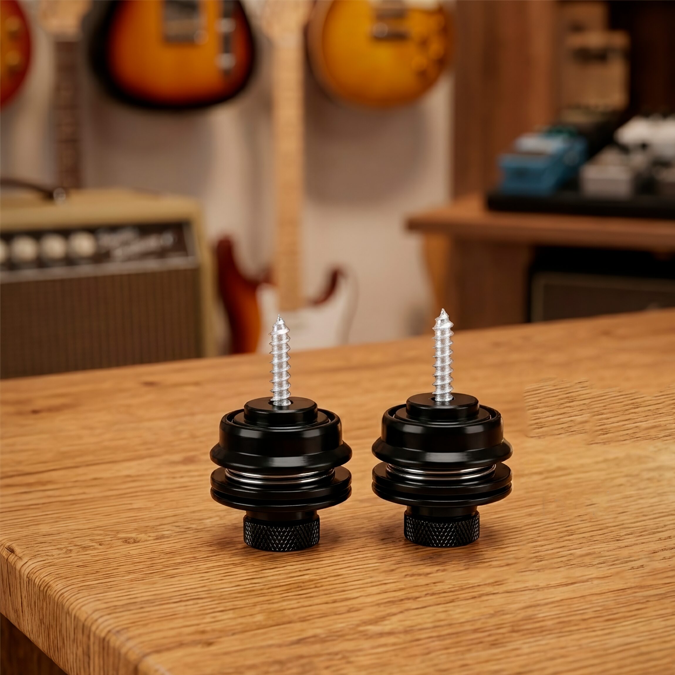Straplocks Guitarra Seguros Tahali Correa desmontables de metal para guitarra acústica y eléctrica con tornillos de montaje