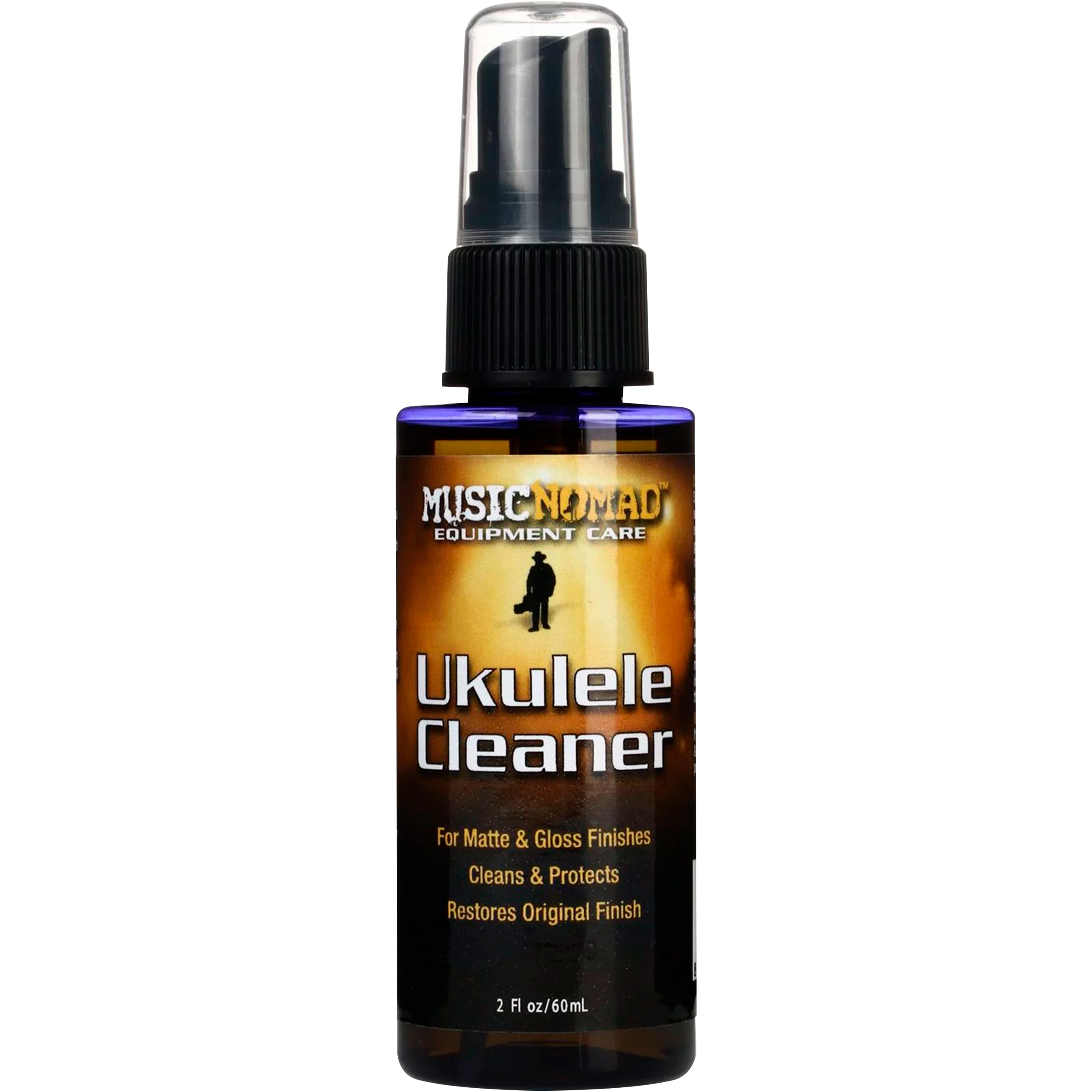Limpiador Ukulele Cleaner Music Nomad MN121 en spray con paño incluido, limpiador profesional para ukulele que elimina polvo, huellas y suciedad.