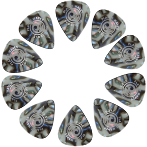 Paq. De 10 Plumillas Daddario 0.70 mm modelo 1CAB4-10 fabricadas en USA, elaboradas en celuloide para guitarra acústica y eléctrica.