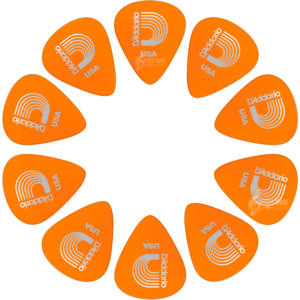 Puas Daddario Duralin Plumillas calibre 0.60 mm, paquete con 10 piezas fabricadas en USA, ideales para guitarra acústica y eléctrica.