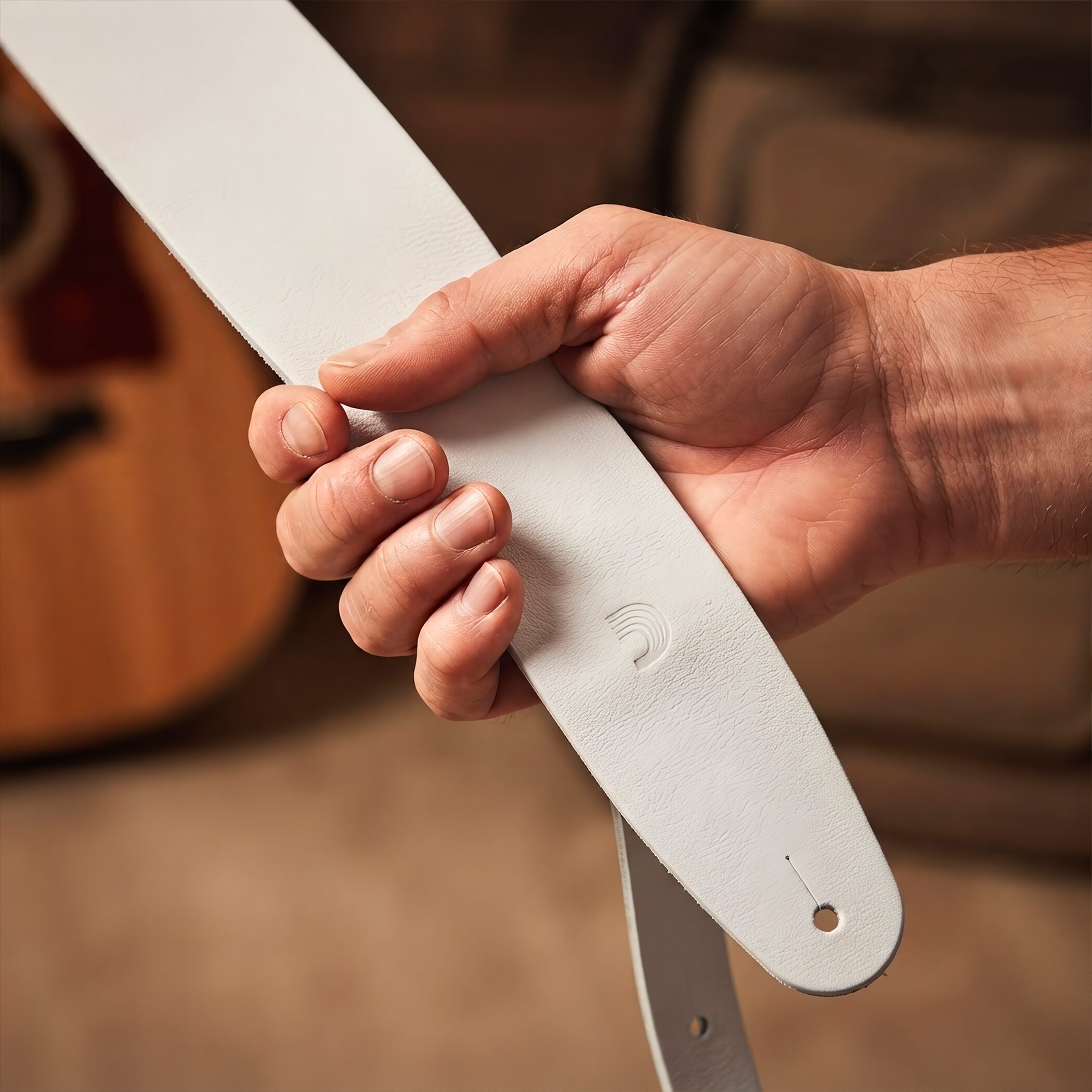 Correa De Cuero Piel P/ Guitarra Daddario para bajo, bajo acústico, bajo quinto y bajo sexto