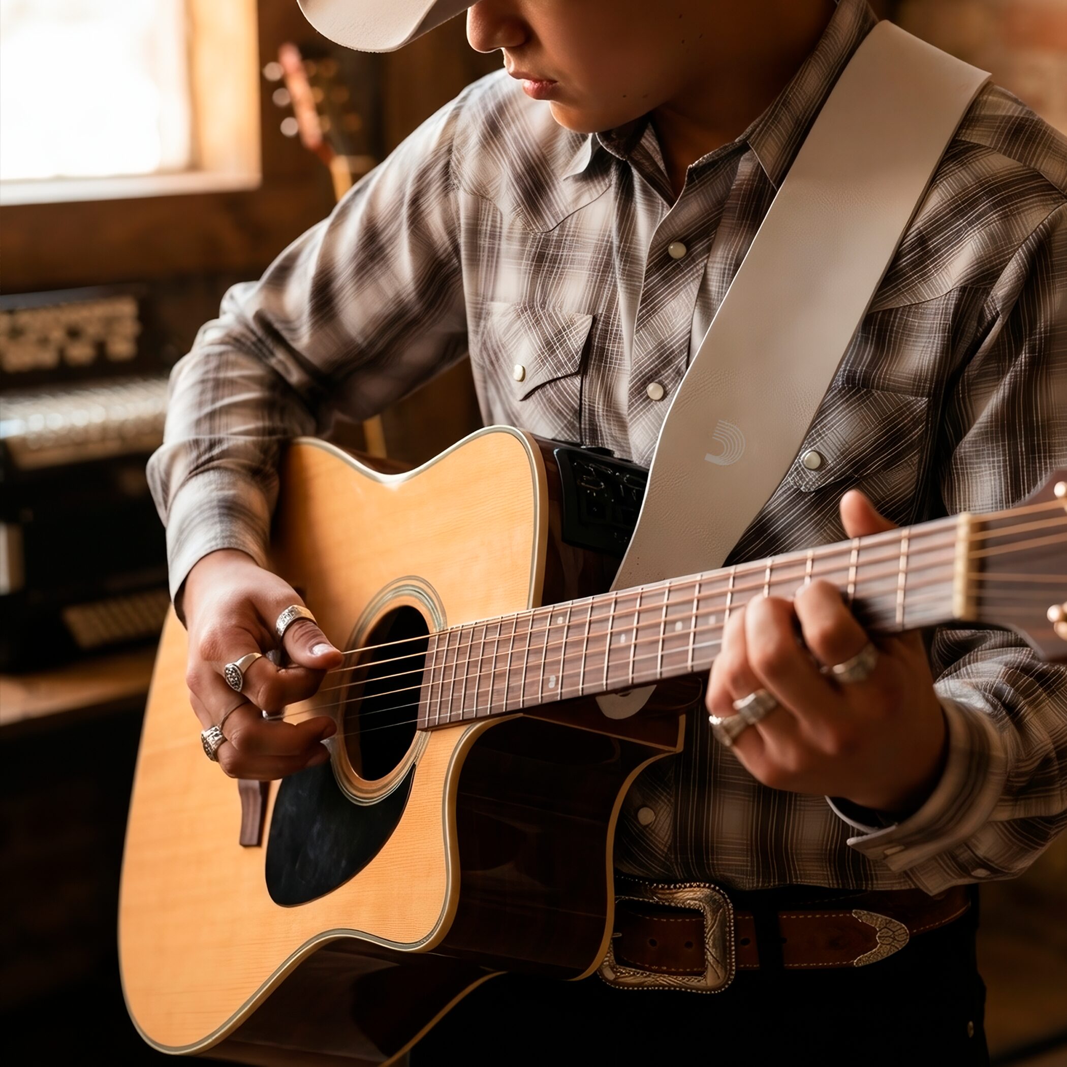 Correa De Cuero Piel P/ Guitarra Daddario para bajo, bajo acústico, bajo quinto y bajo sexto
