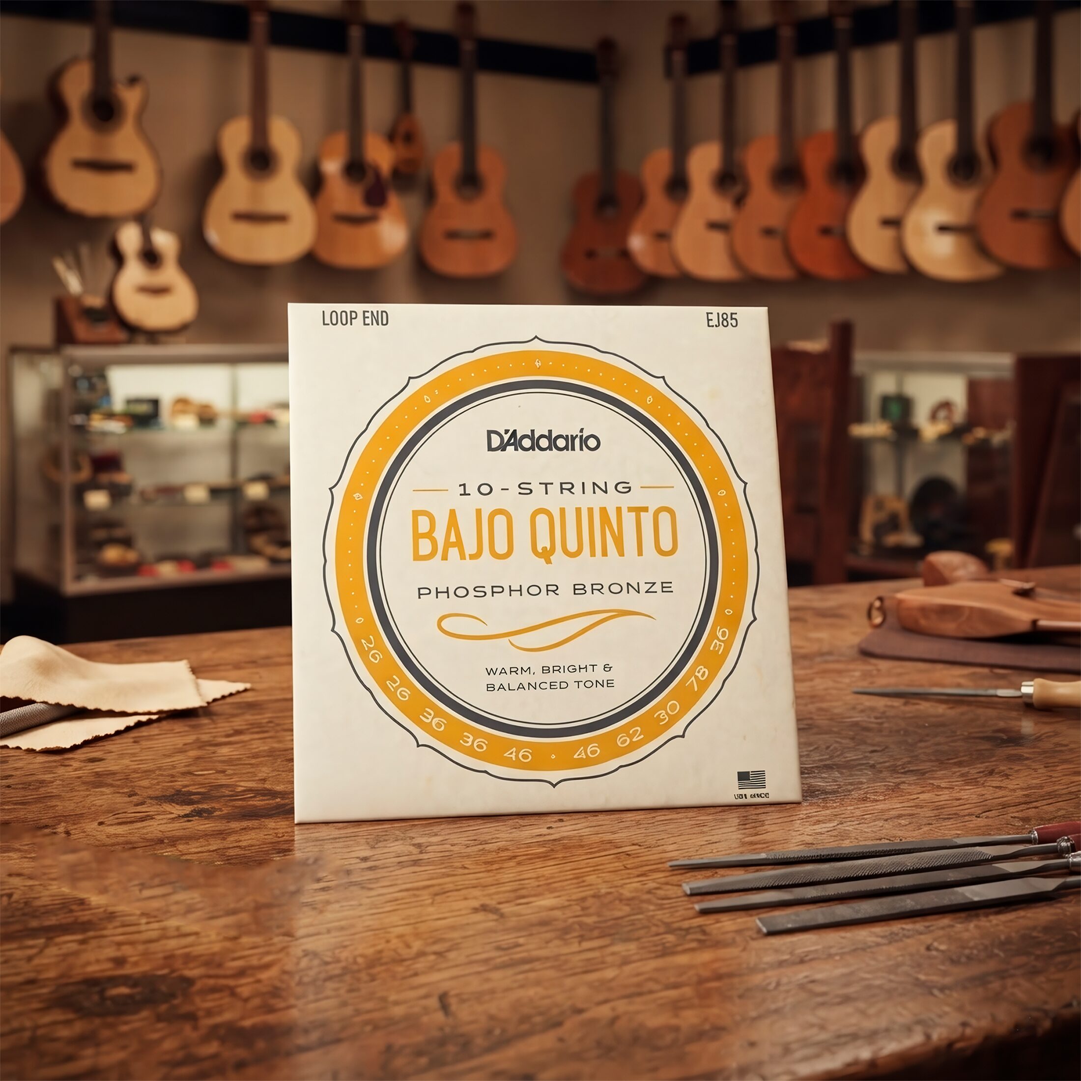 Cuerdas Bajo Quinto Daddario EJ85 de bronce set de 5 pares para bajo quinto