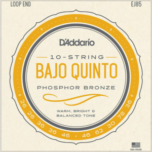 Cuerdas Bajo Quinto Daddario EJ85 de bronce set de 5 pares para bajo quinto