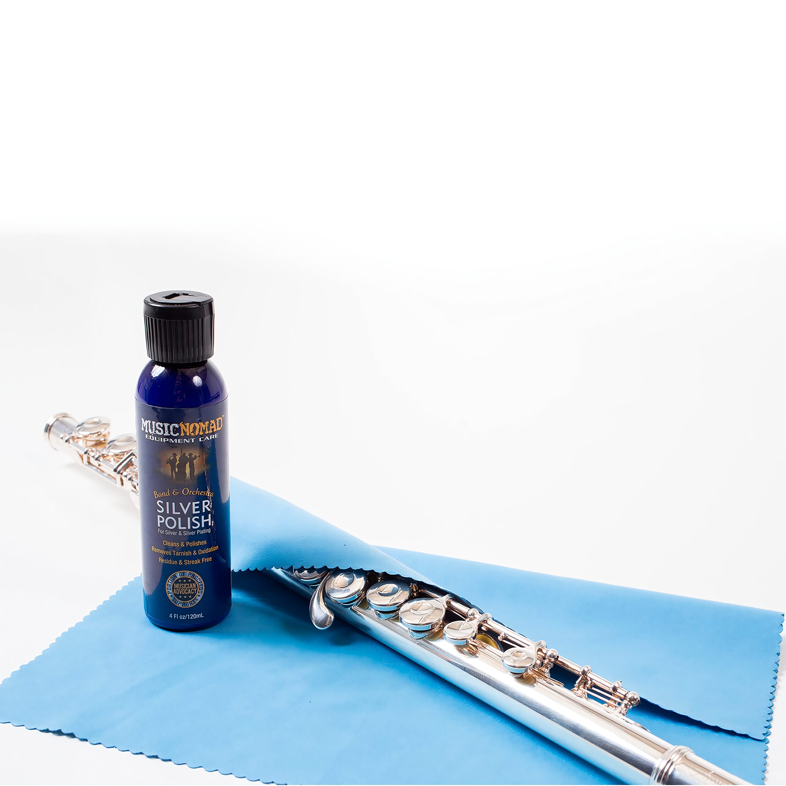 Limpiador De Alientos Plata Y Niquel Music Nomad MN701 pulidor de 120 ml para instrumentos de viento