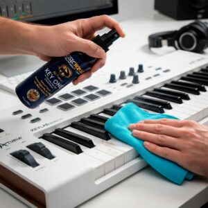 Limpiador De Teclas Para Piano Music Nomad MN131 con agentes antiestáticos que ayudan a repeler el polvo
