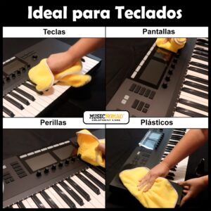 Limpiador De Teclas Para Piano Music Nomad MN131 con agentes antiestáticos que ayudan a repeler el polvo
