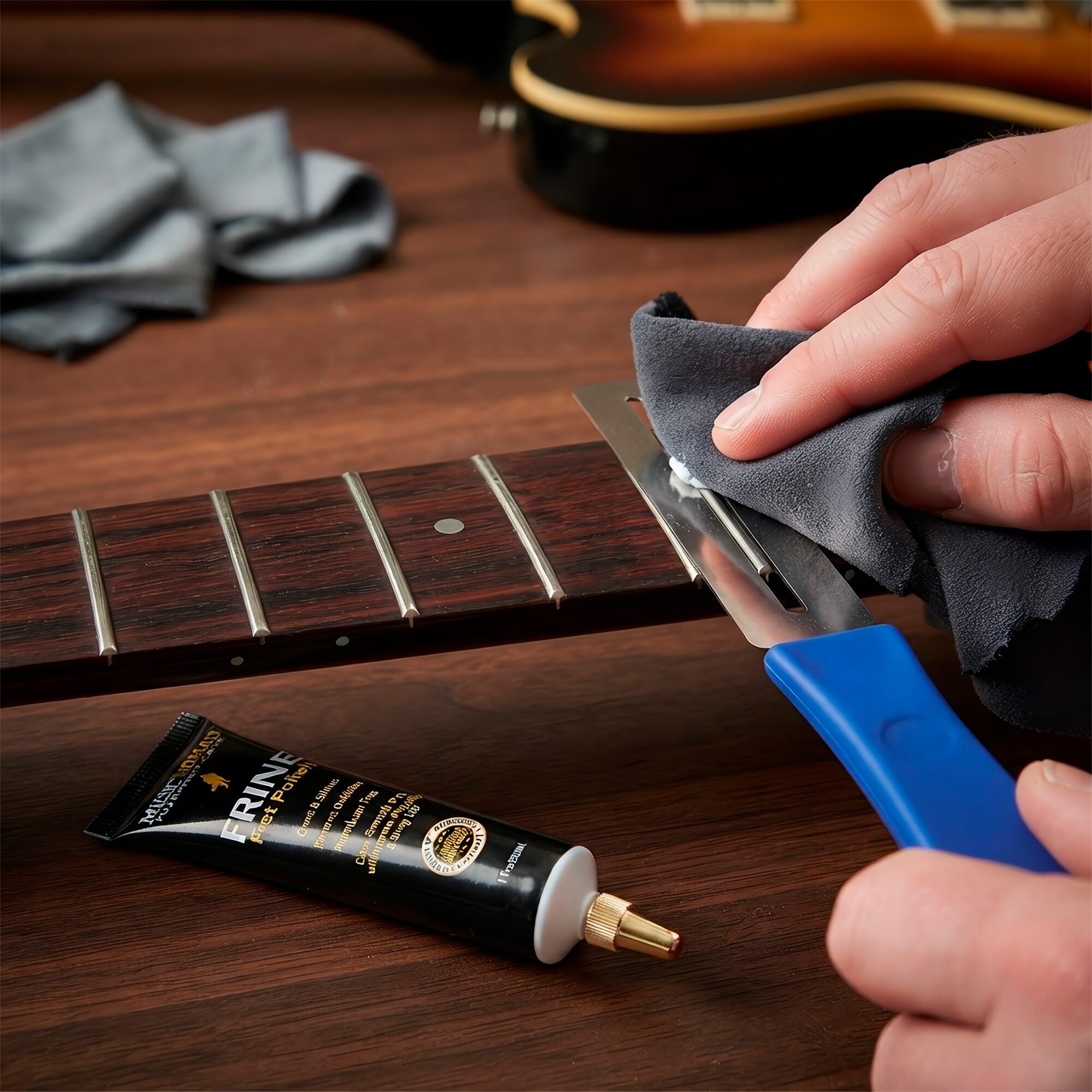 Limpiador de Trastes Guitarra MN104 Music Nomad Fret Polish de 30 ml para limpiar y abrillantar trastes