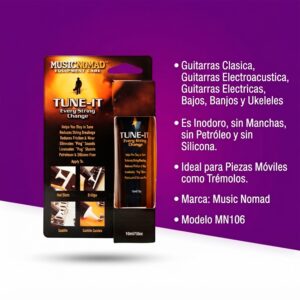 Lubricante P/ Cuerdas Guitarra Music Nomad MN106 para mejorar afinación y reducir desgaste.