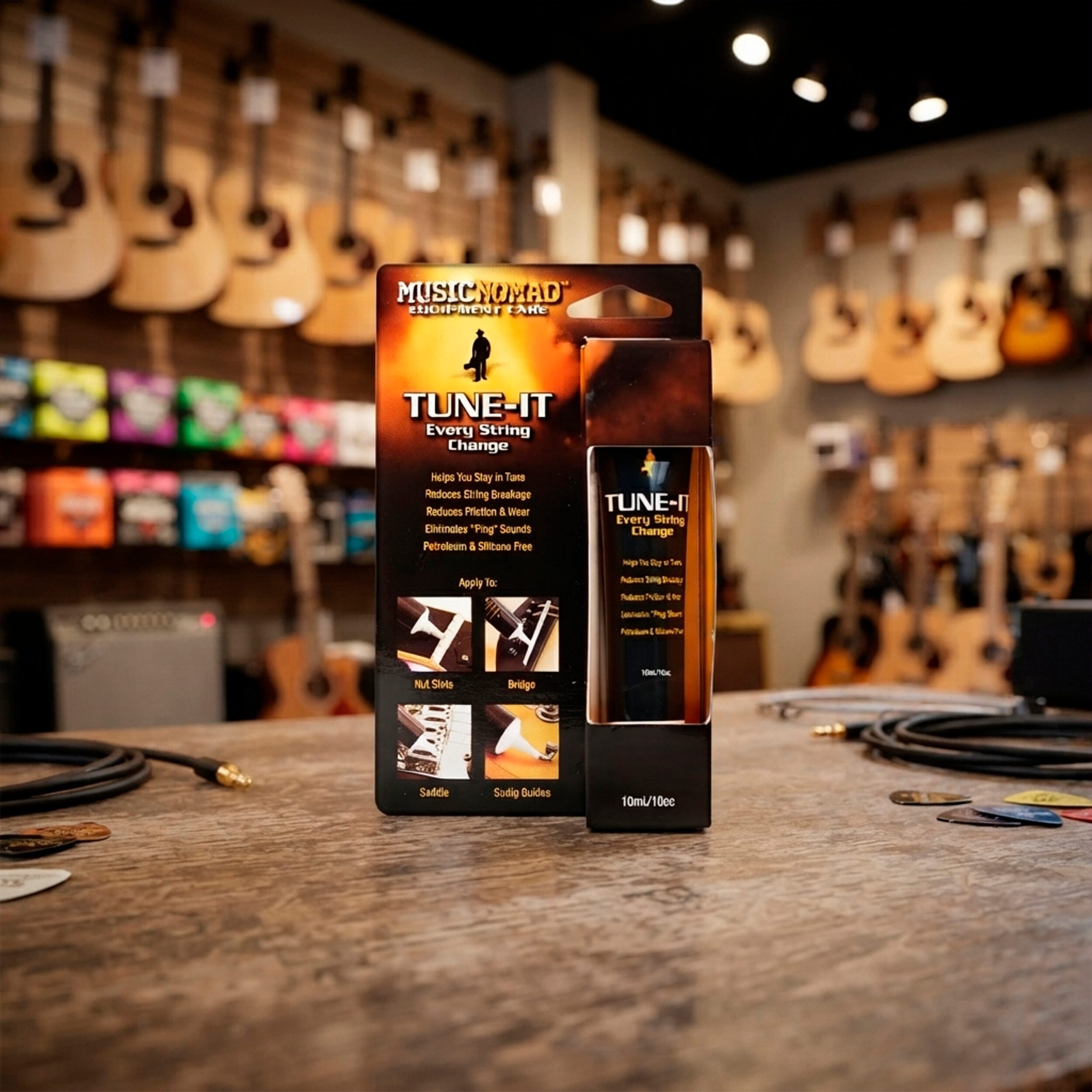 Lubricante P/ Cuerdas Guitarra Music Nomad MN106 para mejorar afinación y reducir desgaste.