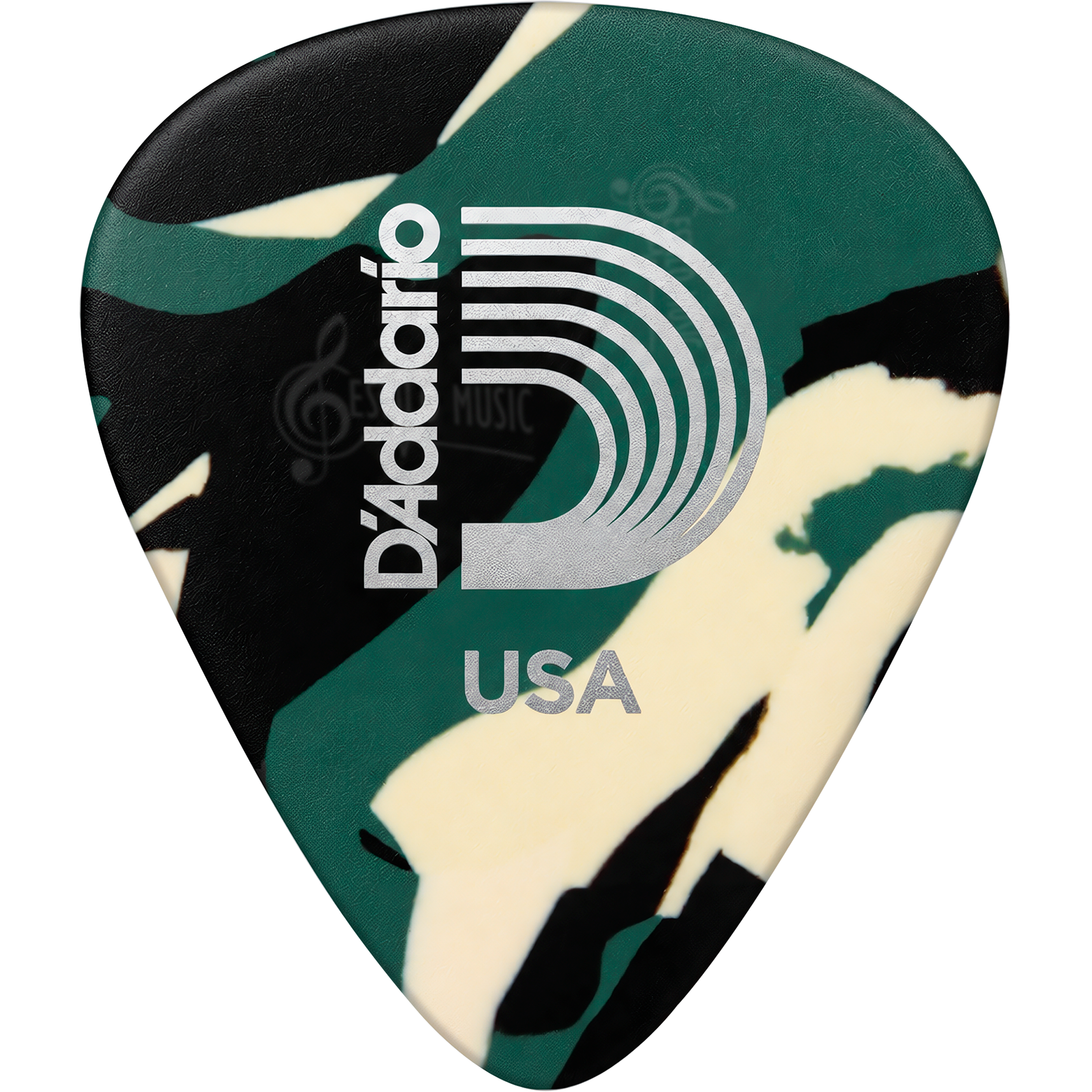 Paq. De 10 Plumillas Daddario 0.70 Mm 1CCF2-10 1CCF4-10, púas Planet Waves de celuloide con diseño camuflaje