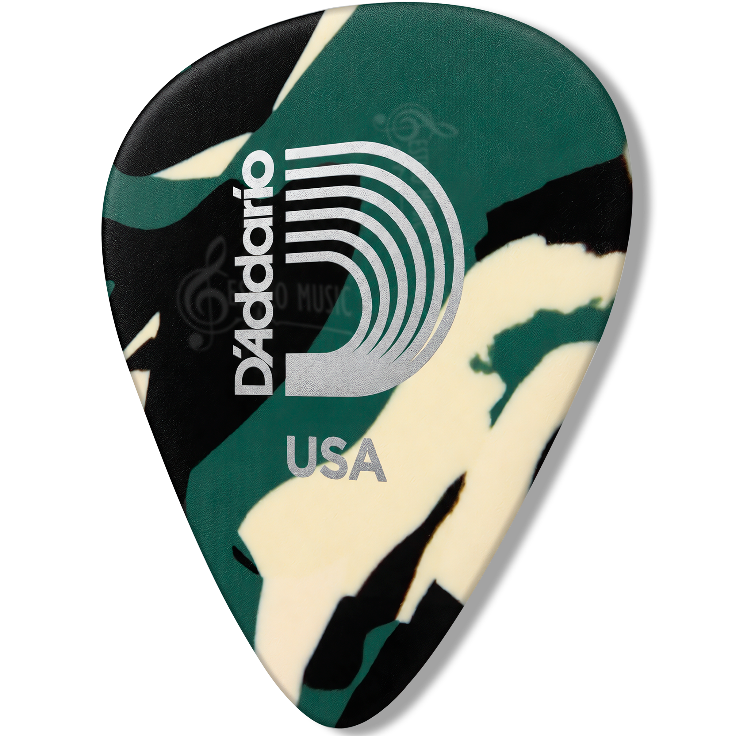 Paq. De 10 Plumillas Daddario 0.70 Mm 1CCF2-10 1CCF4-10, púas Planet Waves de celuloide con diseño camuflaje
